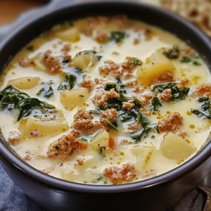 Homemade zuppa toscana soup from the Town Recipes kitchen